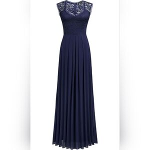 NWT Navy blue v neck maxi dress formal